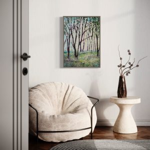 Seria leśna: Marzenia 50x70cm w grubej ramie typu pudełkowego