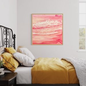 Tropical: Morze pink 60x60cm