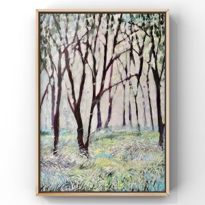 Seria leśna: Marzenia 50x70cm w grubej ramie typu pudełkowego