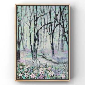 Seria leśna: Leśne medytacje 80x60cm  w grubej ramie typu pudełkowego