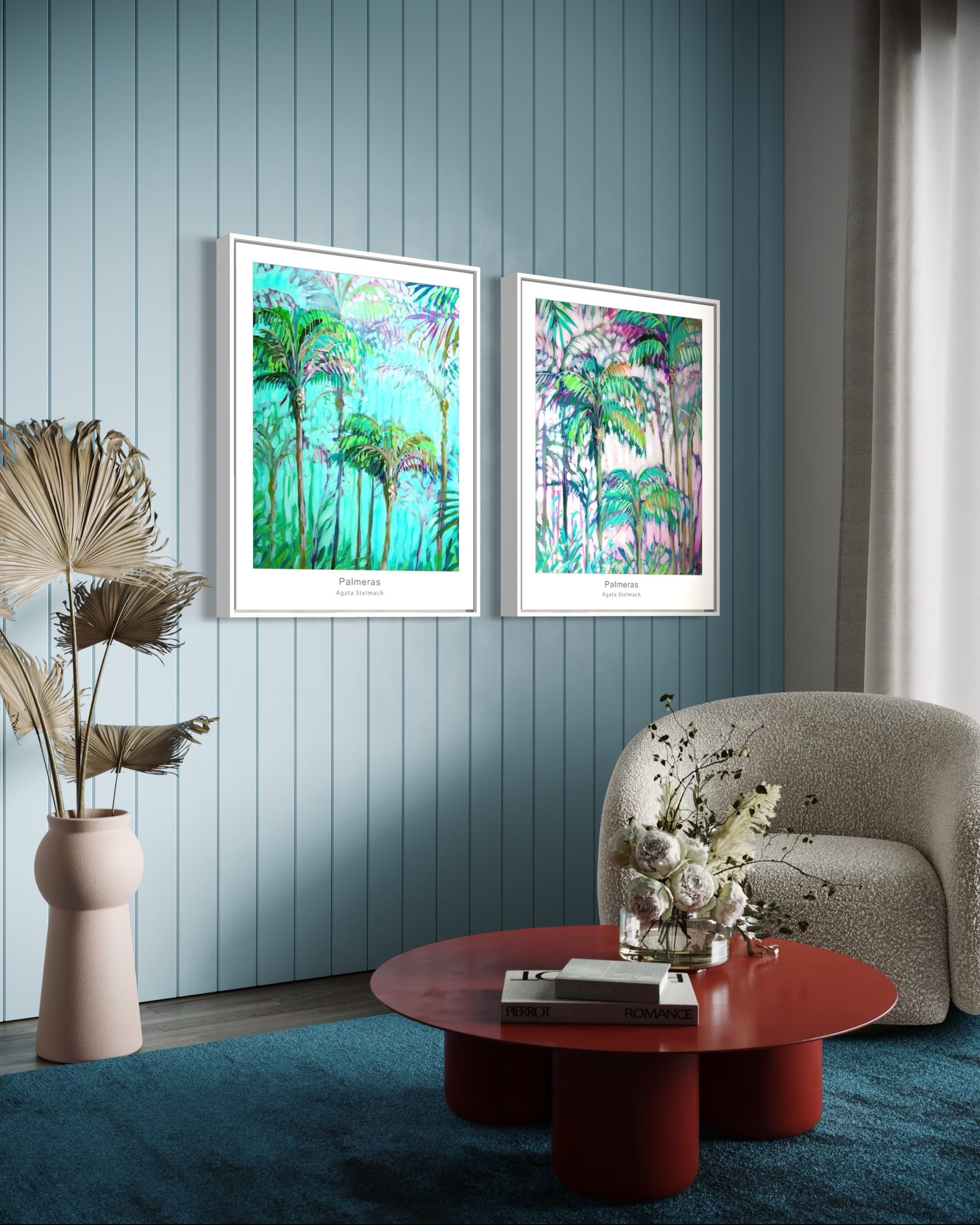Zestaw "Palmeras grandes", 2x A2+ (43,2x61cm), dostawa w cenie! - obrazek 3