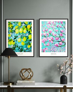 Zestaw „Wakacje” cytryny i magnolie, 2x A2+ (43,2x61cm), dostawa w cenie!