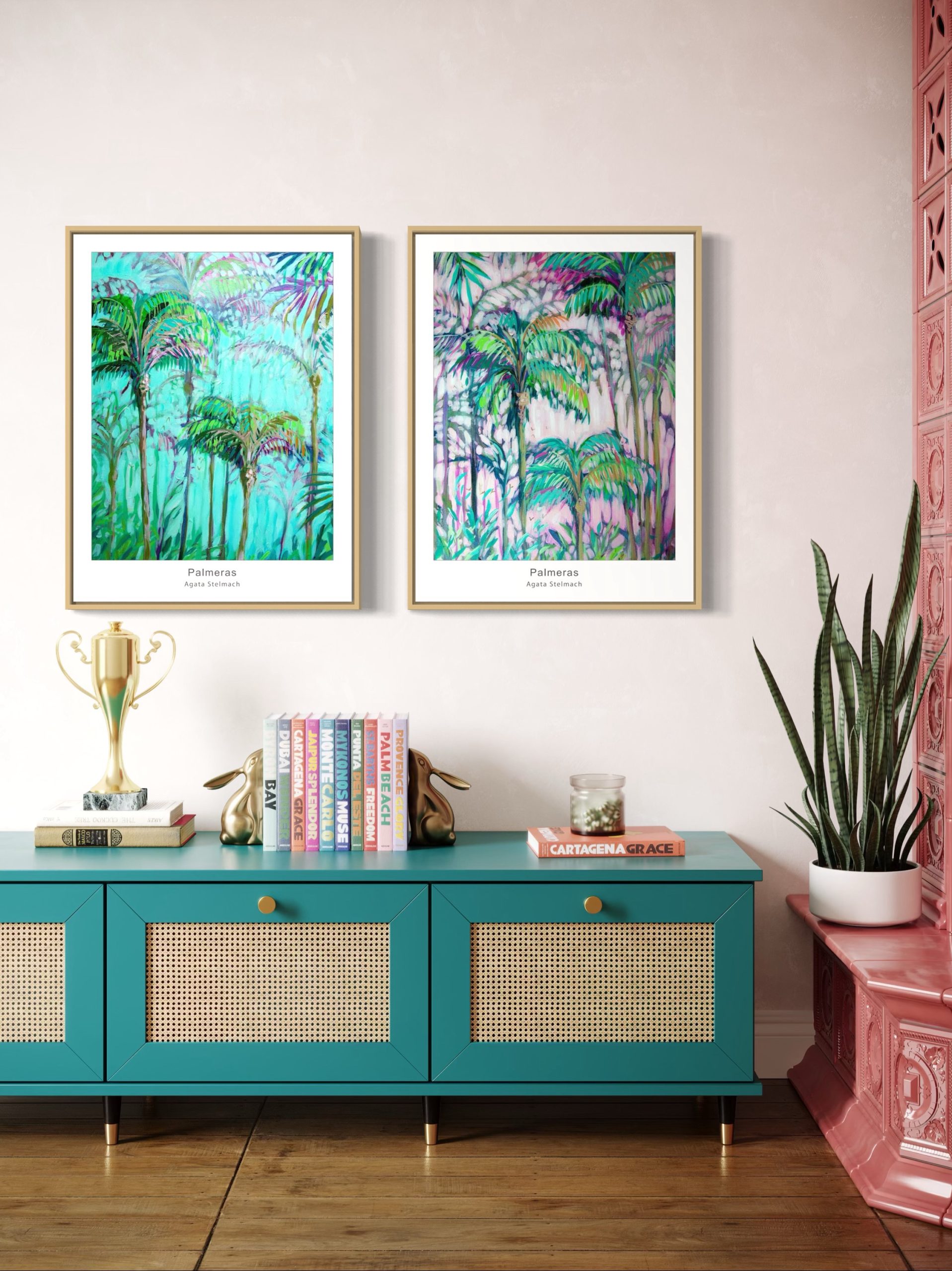 Zestaw "Palmeras grandes", 2x A2+ (43,2x61cm), dostawa w cenie! - obrazek 4