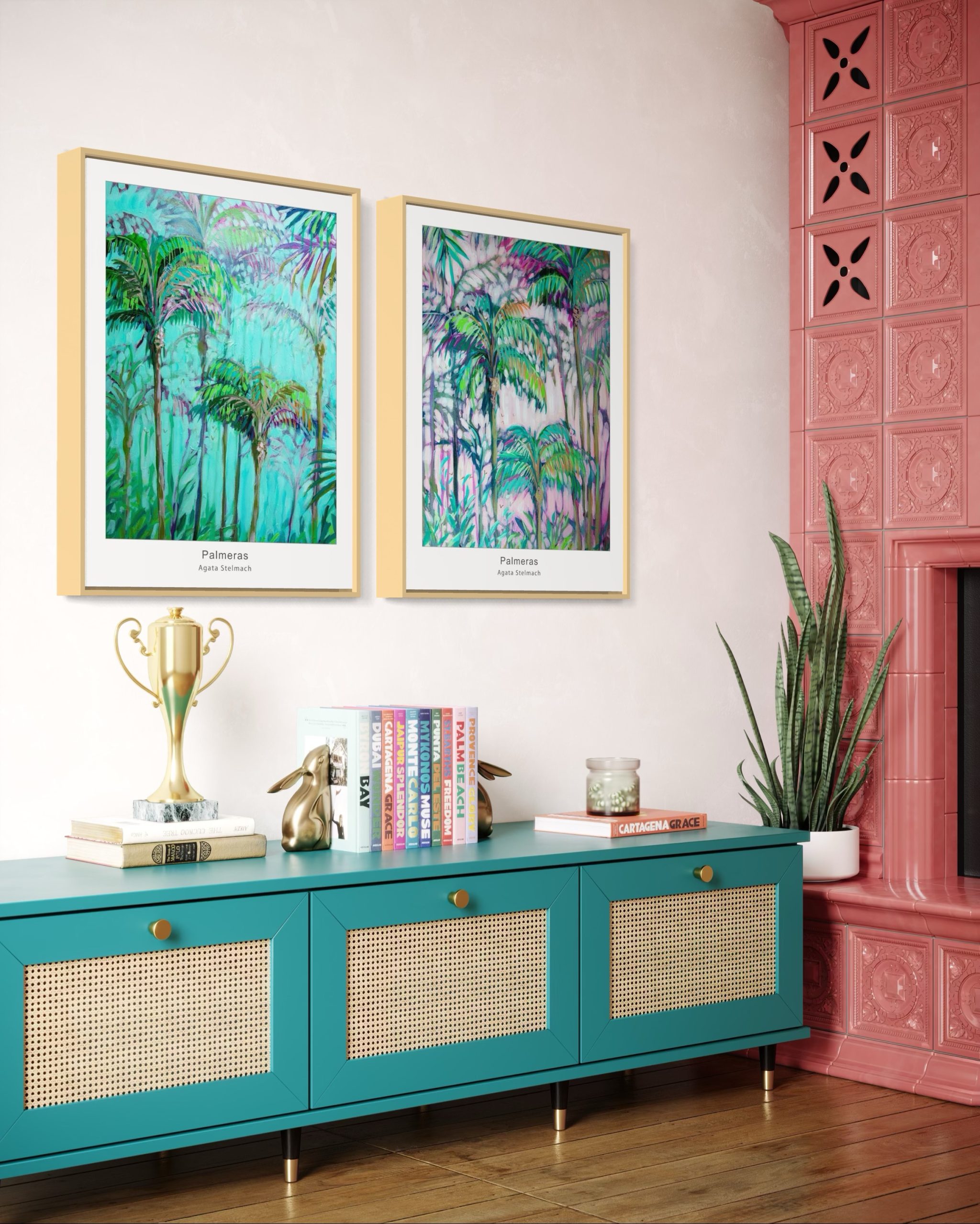 Zestaw "Palmeras grandes", 2x A2+ (43,2x61cm), dostawa w cenie! - obrazek 5