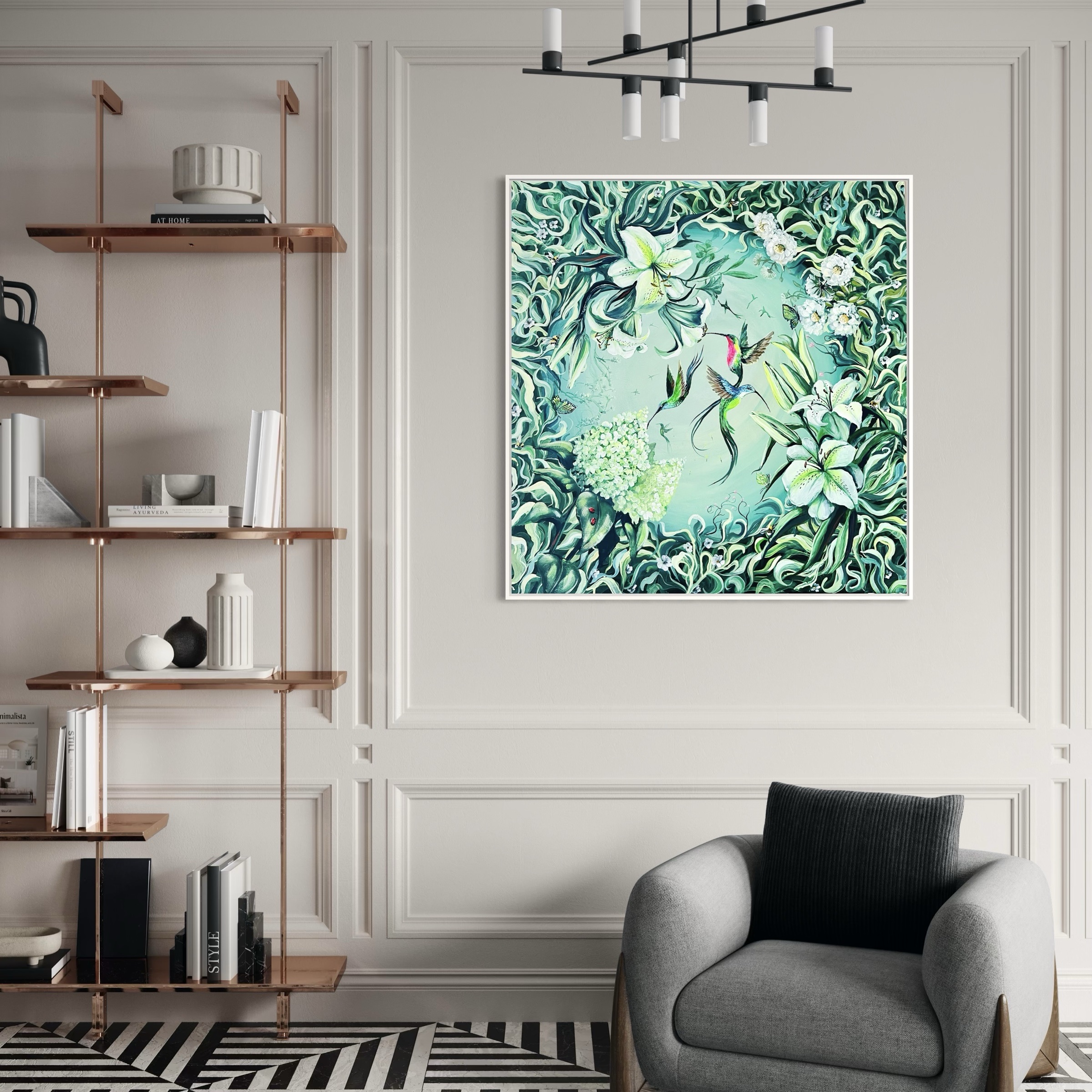 Dream Garden: Mysterious Garden 80x80cm, płótno lniane - obrazek 9