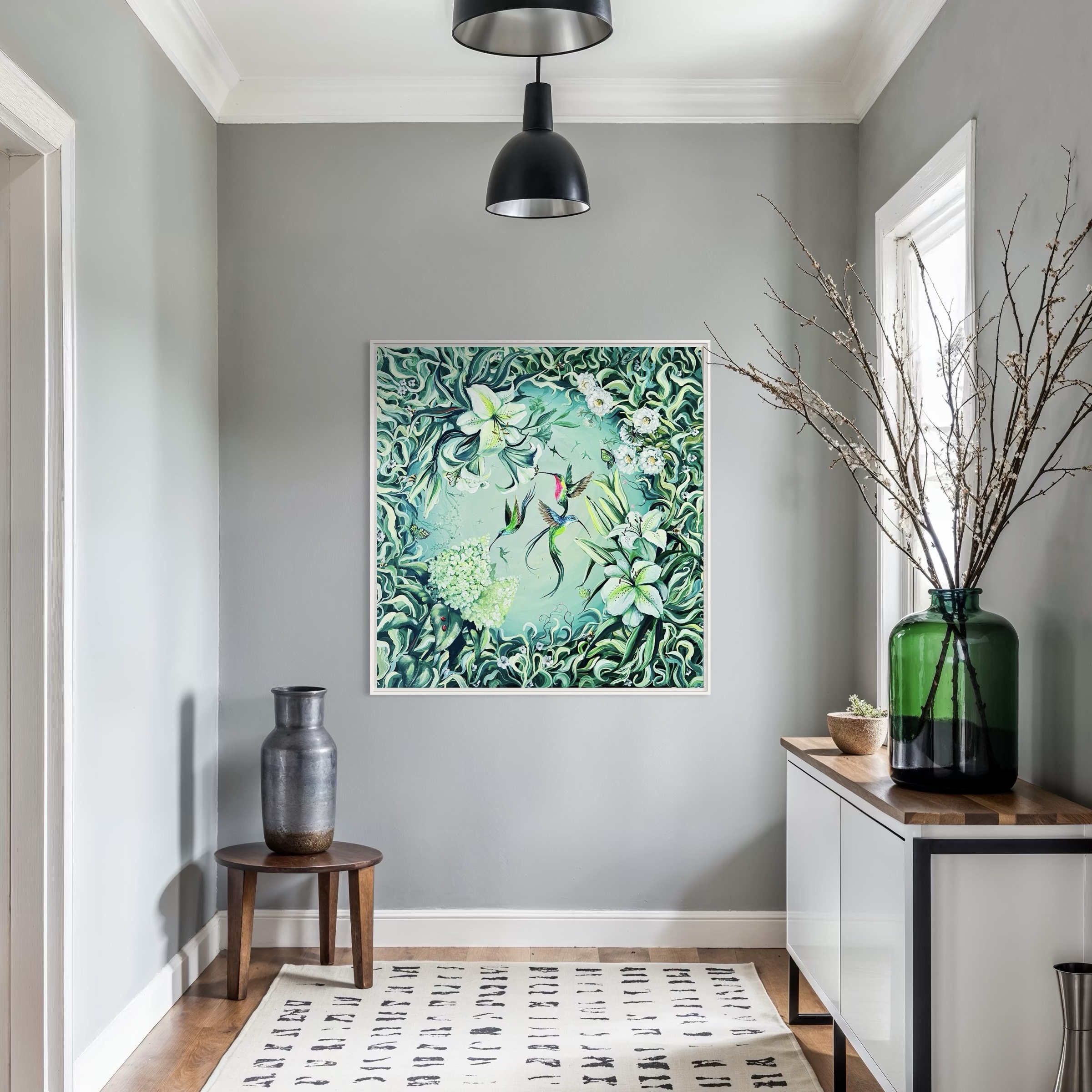 Dream Garden: Mysterious Garden 80x80cm, płótno lniane - obrazek 6