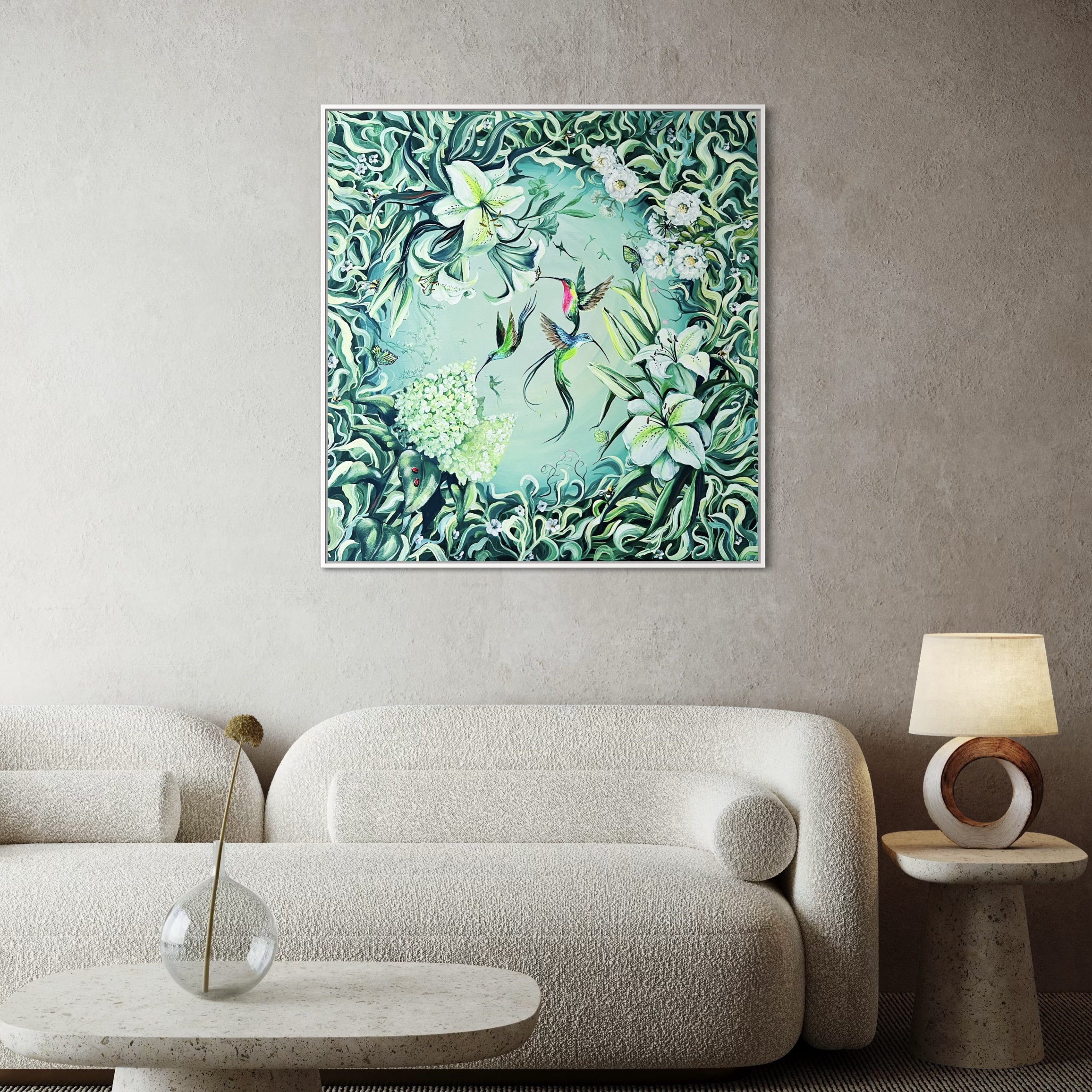 Dream Garden: Mysterious Garden 80x80cm, płótno lniane - obrazek 3