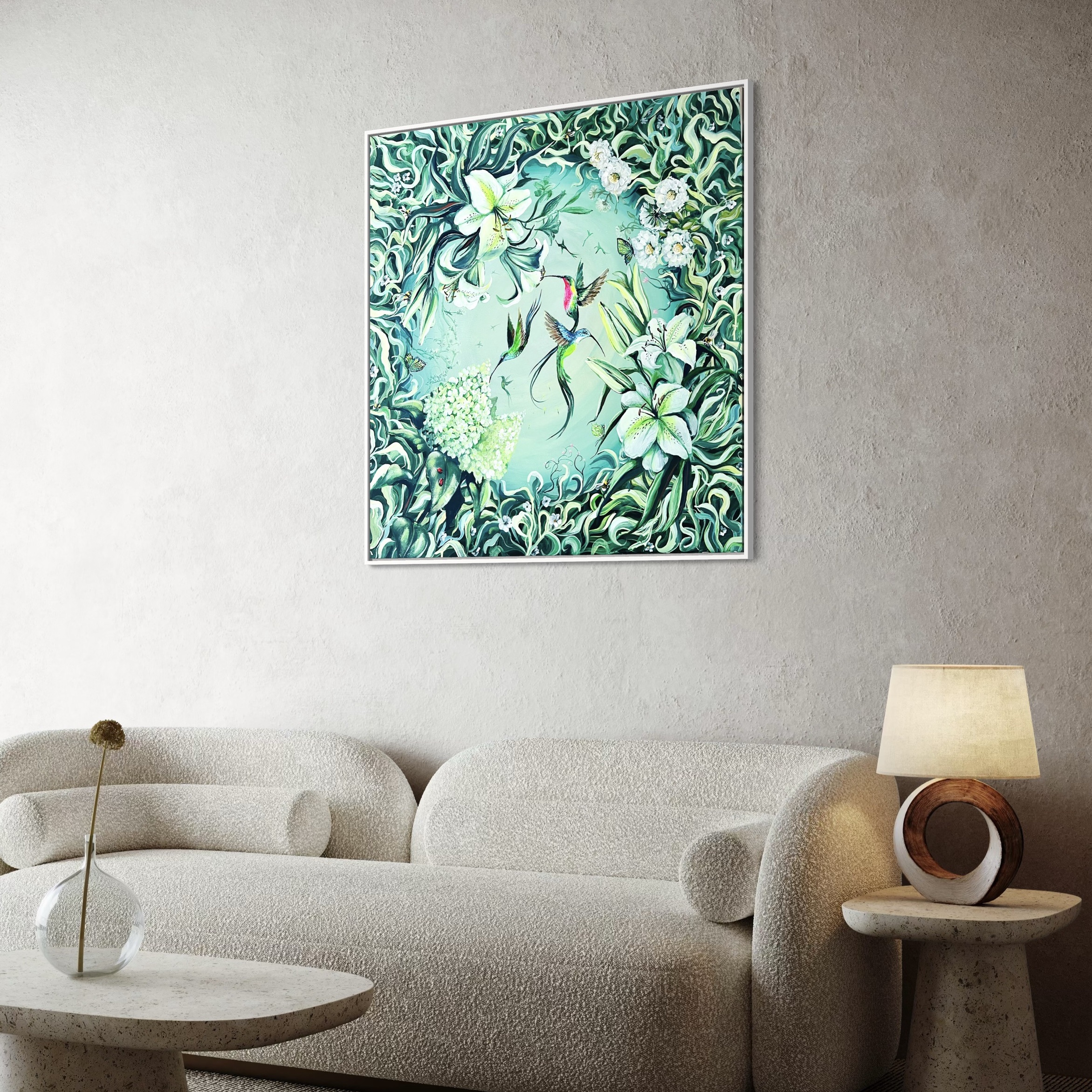 Dream Garden: Mysterious Garden 80x80cm, płótno lniane - obrazek 2