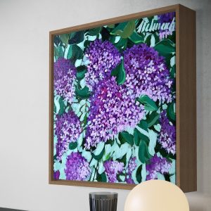 Dream Garden: Bez Fioletowy 40x40cm w ramie typu pudełkowego