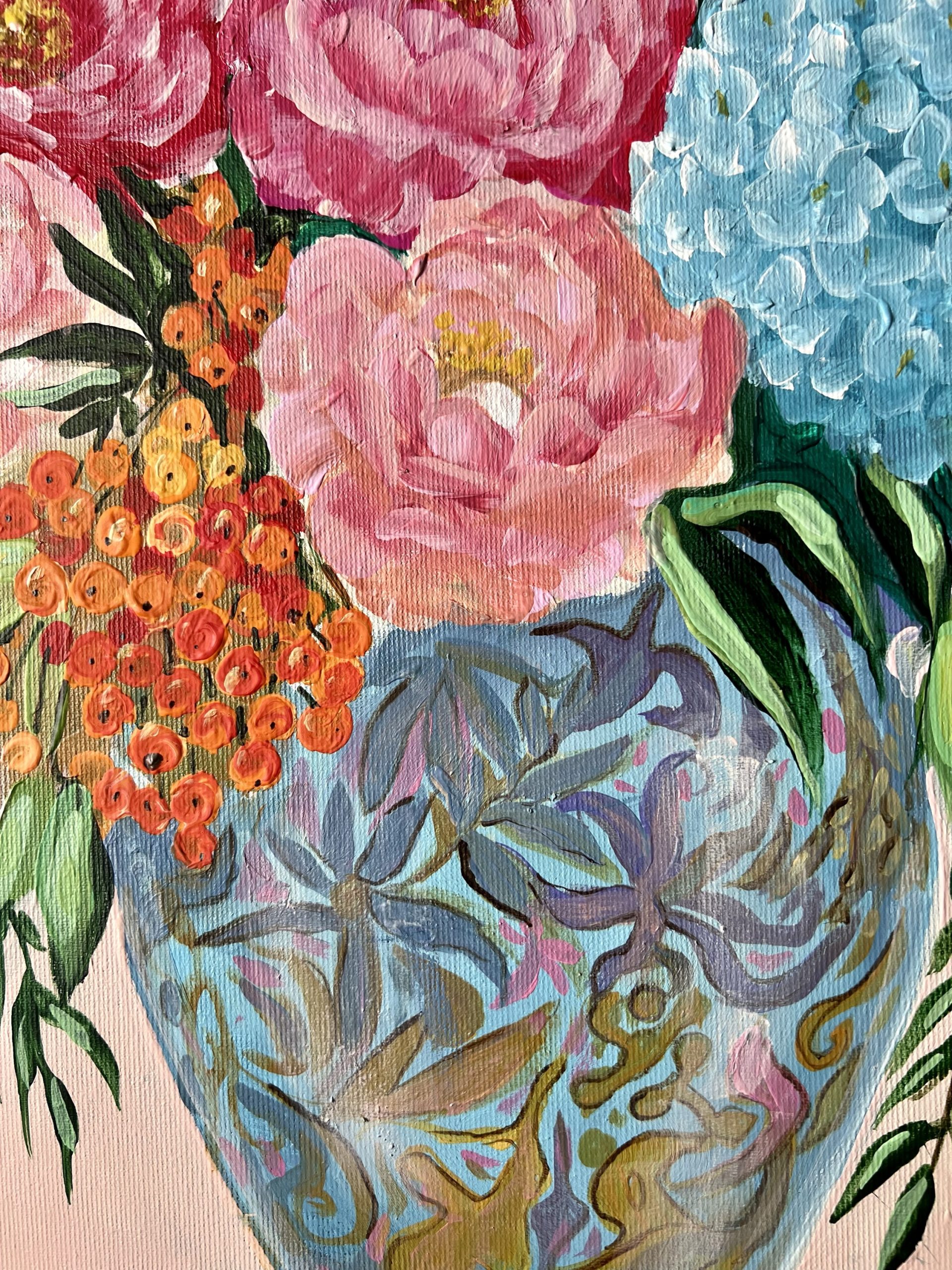 Flower Symphony: Bukiet Obfitości (wianek) 70x50cm - obrazek 12