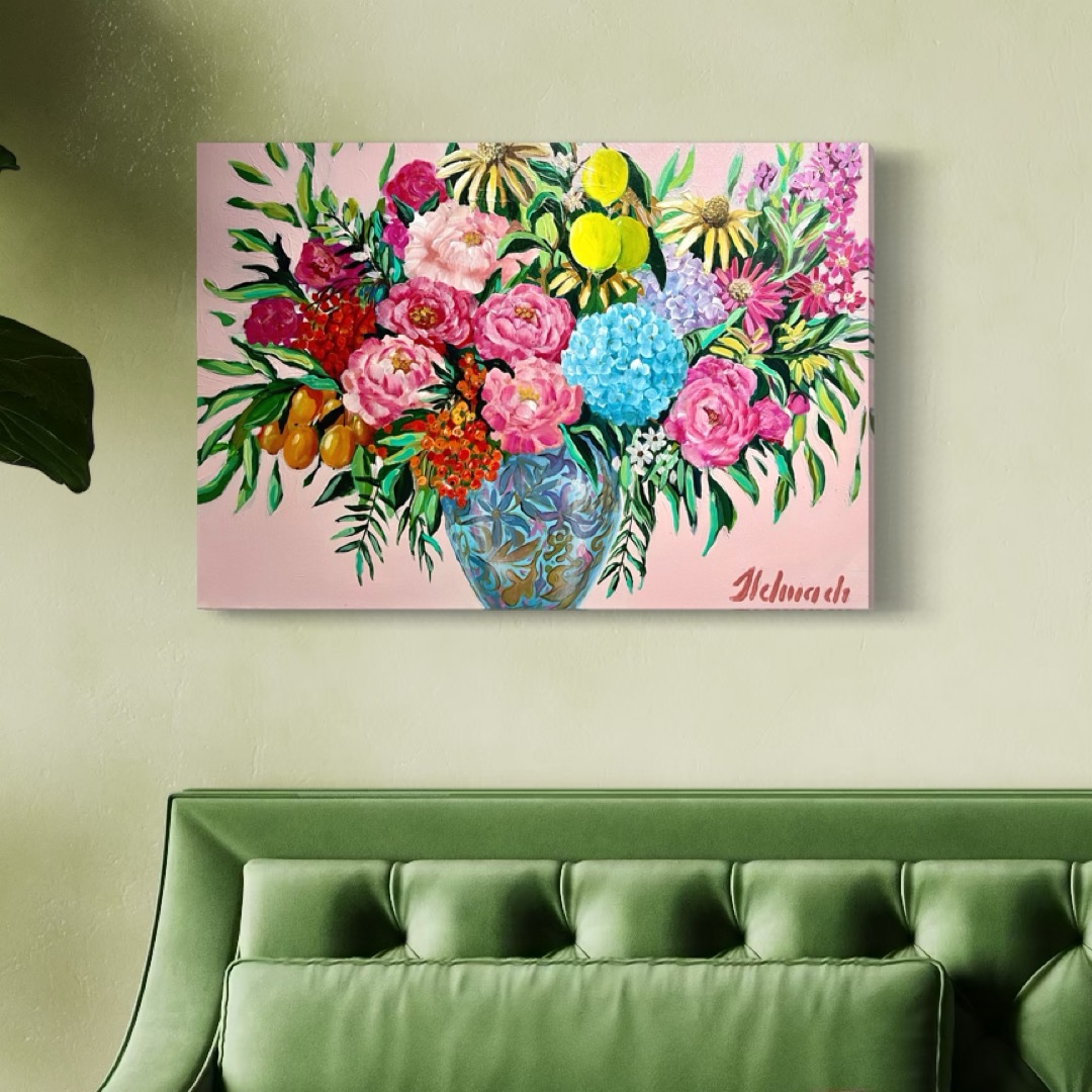Flower Symphony: Bukiet Obfitości (wianek) 70x50cm - obrazek 5