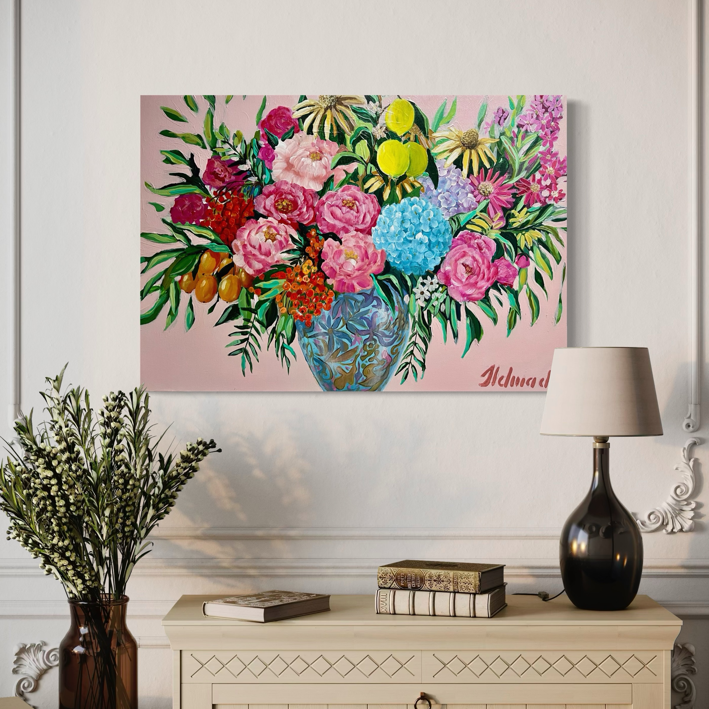 Flower Symphony: Bukiet Obfitości (wianek) 70x50cm - obrazek 4