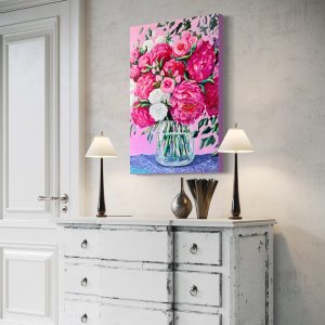 Flower Symphony: Pink Peony 70x50cm