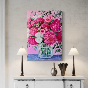 Flower Symphony: Pink Peony 70x50cm