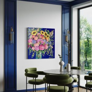 Flower Symphony: Magic Flowers 100x100cm