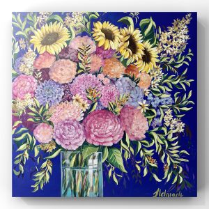 Flower Symphony: Magic Flowers 100x100cm