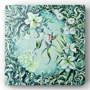 Dream Garden: Mysterious Garden 80x80cm, płótno lniane