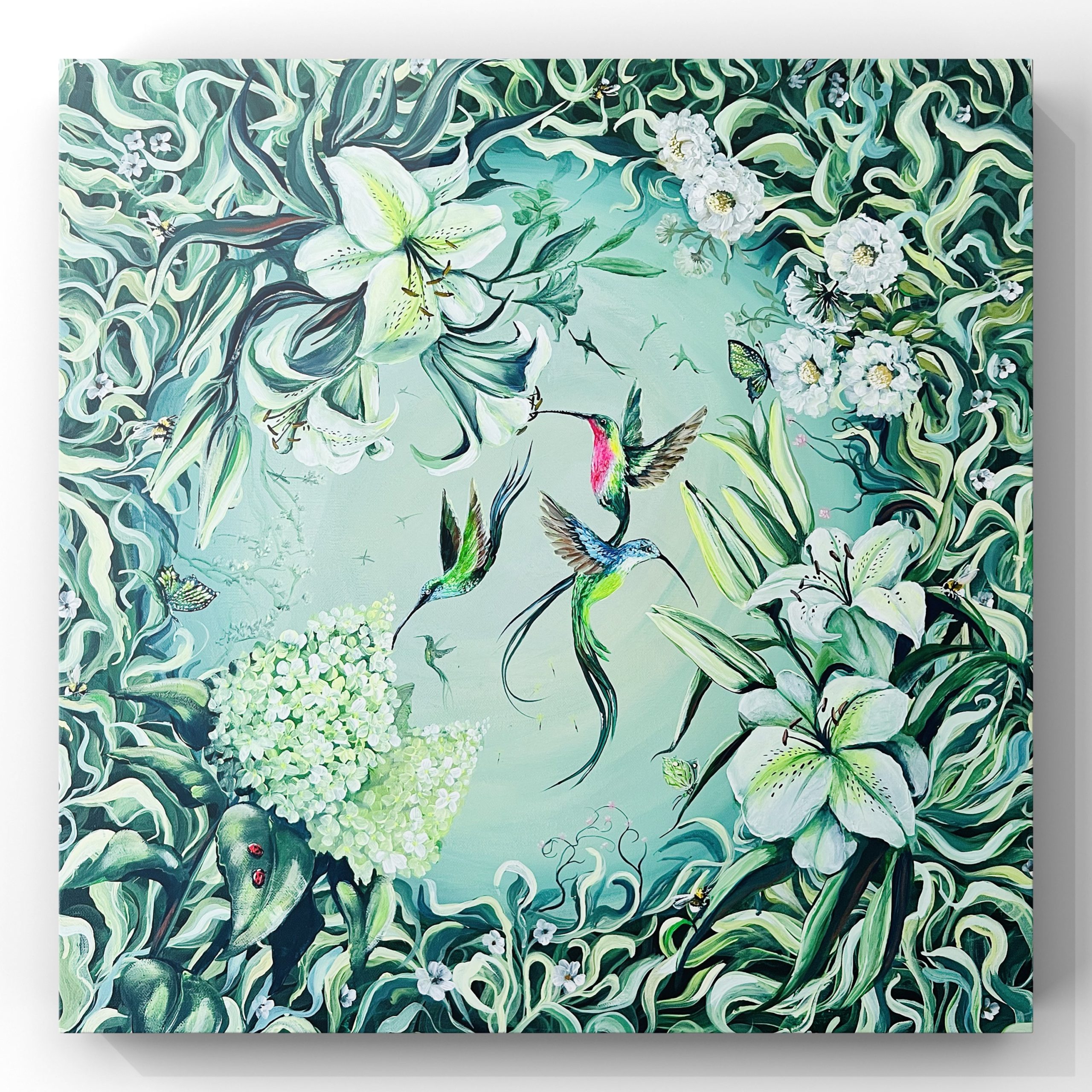 Dream Garden: Mysterious Garden 80x80cm, płótno lniane