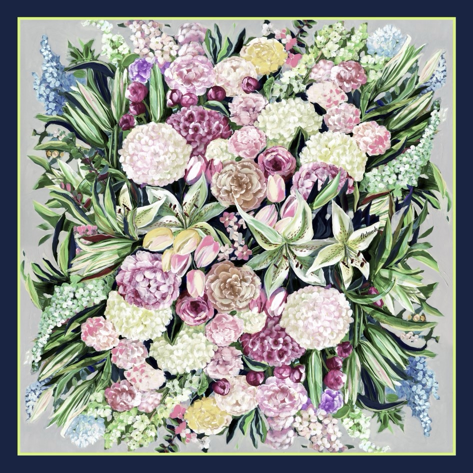 Zestaw Ona&on -10% (apaszka 53x53cm + poszetka 33x33cm)
100% jedwab - obrazek 7