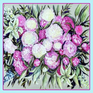 Poszetka 33x33cm
Pink Peony
100% jedwab