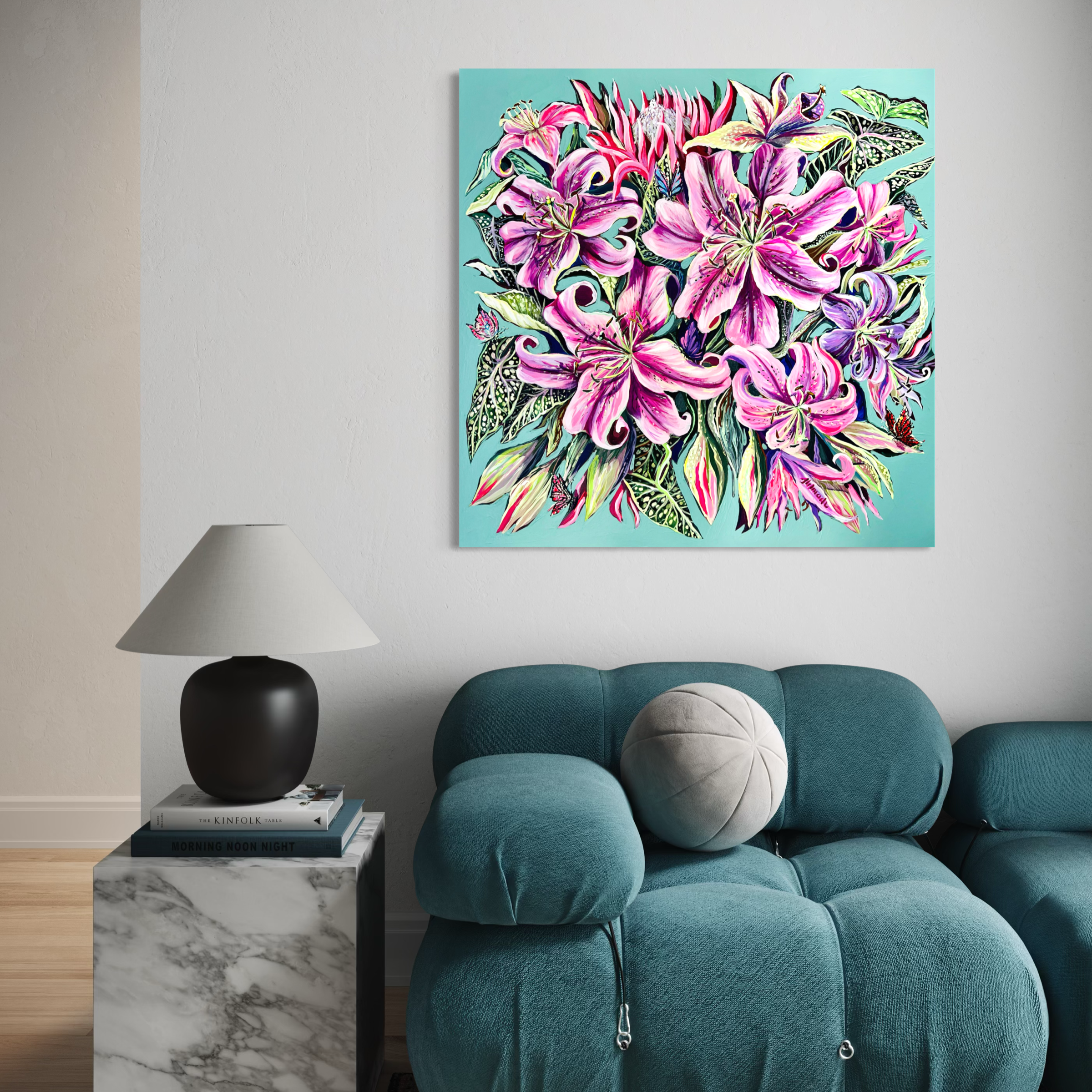 04 Lily 80x80cm, obraz na płótnie bawełnianym - obrazek 3
