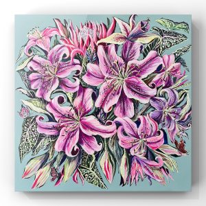 04 Lily 80x80cm, obraz na płótnie bawełnianym