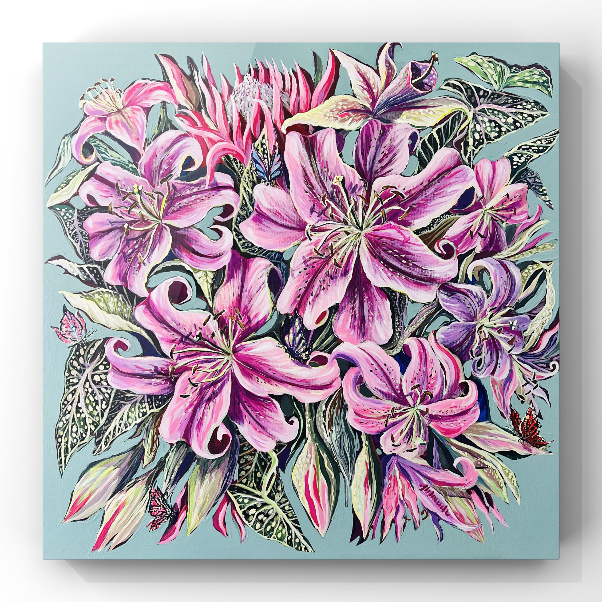 04 Lily 80x80cm, obraz na płótnie bawełnianym