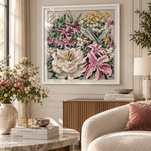 Deep Feeling: Summer Flowers. Reprodukcja 50x50cm Fine Art